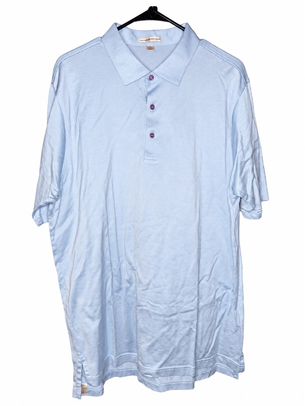 Peter Millar Polo Shirt Men’s XL Light Blue Cotton Short Sleeve